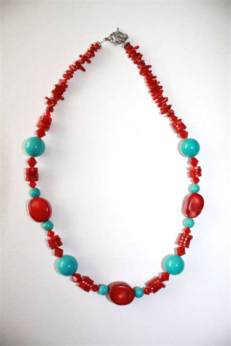 Western Cowgirl Turquoise Necklace Bling Red Turquoise Etsy Bling