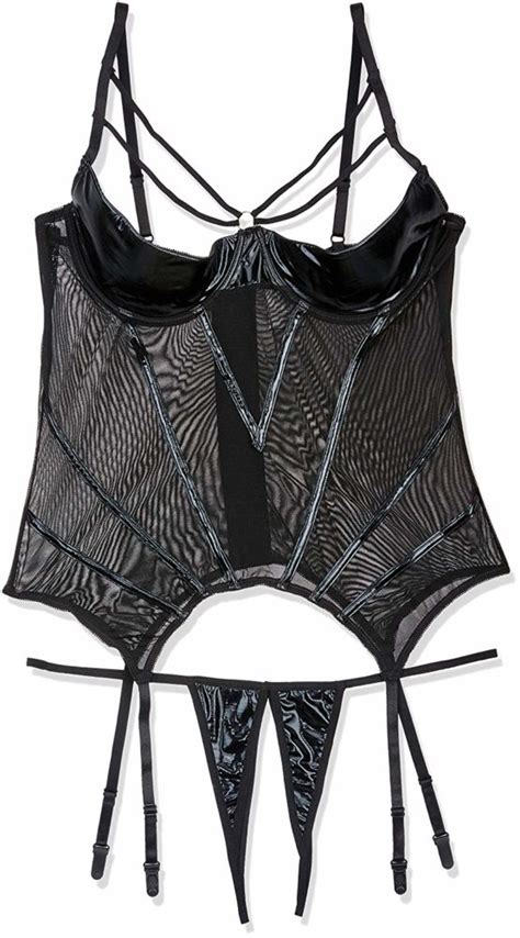 Cottelli Collection Basque With A Shelf Bra Sexy Lingerie