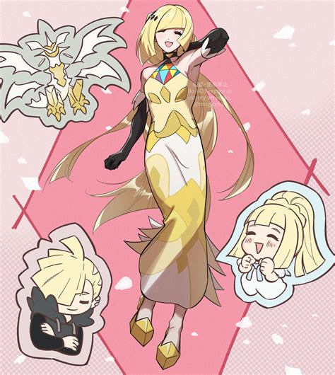Lillie Lusamine Gladion Necrozma Lusamine And 1 More Pokemon And 3 More Drawn By