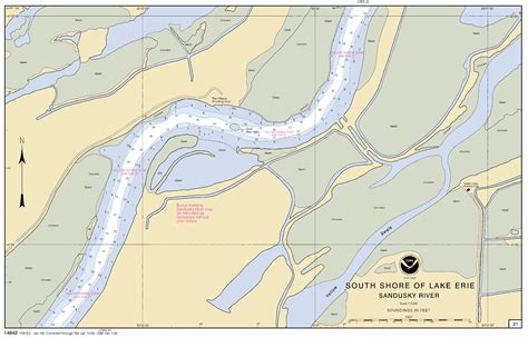 South Shore Of Lake Erie Sandusky River 21 Nautical Chart ΝΟΑΑ Charts