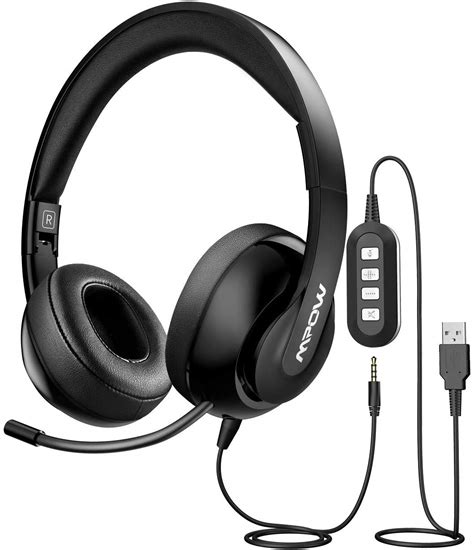 Mpow Pc Headset 224 Foldable Over Ear Headset Usb Headset35mm