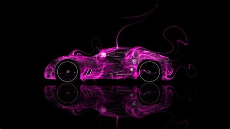 Gold Bugatti Veyron With Neon Fire Car Abstract 2013 Hd