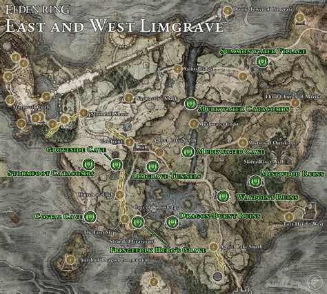 East And West Limgrave Optional Dungeon Locations And Rewards In Elden