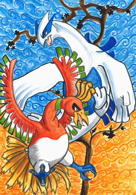 Pokemon Lugia And Ho Oh By Magizoom On Deviantart