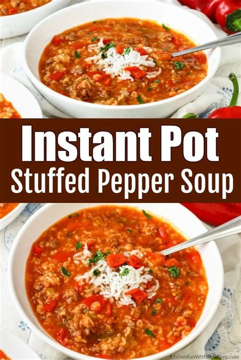 Instant Pot Stuffed Pepper Soup Is A Delicious Soup Recipe That Tastes