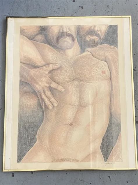 Original Gay Art Male Nude Drawing Homoerotic Pencil Etsy Finland My