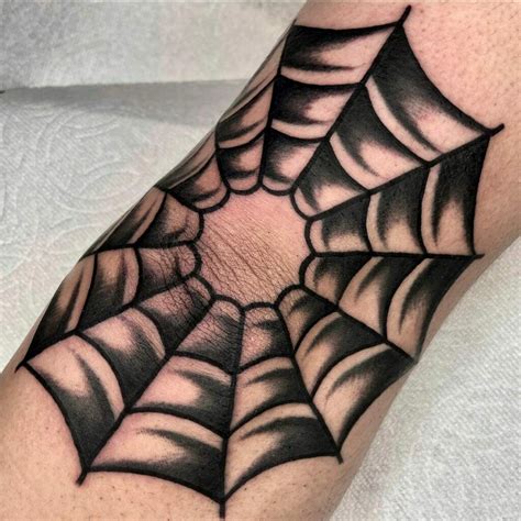 Spider Web Chest Tattoo Designs