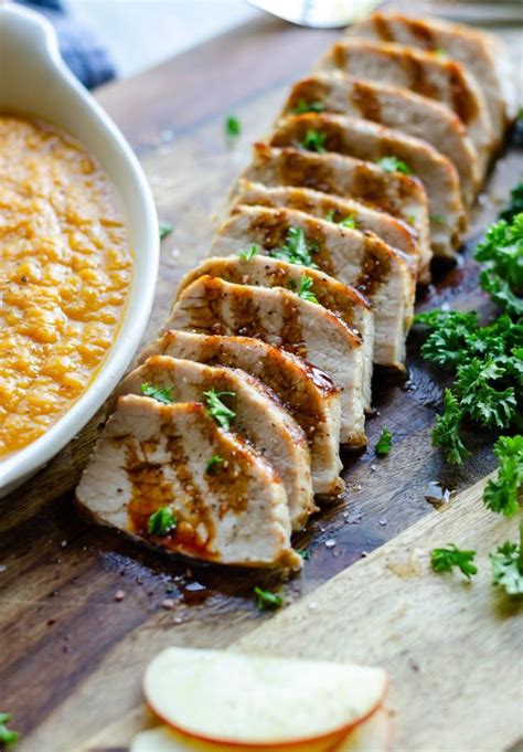 Instant pot pork tenderloin takes just minutes to cook to the perfect temperature and the recipe is easy to customize with alternative herbs and pork tenderloin is a lean and healthy cut. Instant Pot Pork Tenderloin with Sweet Potato Apple Mash # ...