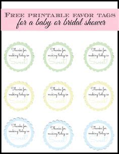 Easily customize your label online! 4 Best Images of Free Printable Baby Shower Favor Tags Thanks So For Today Sweet Making - Free ...