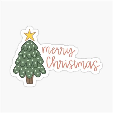 Merry Christmas Sticker For Sale By Kaleyhoggle Redbubble