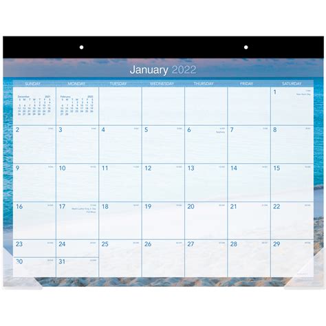 At A Glance Tropical Escape Calendar Monthly Desk Pad Julian Dates