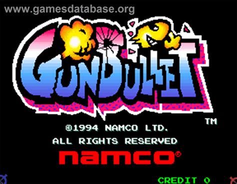 Gun Bullet Arcade Artwork Title Screen