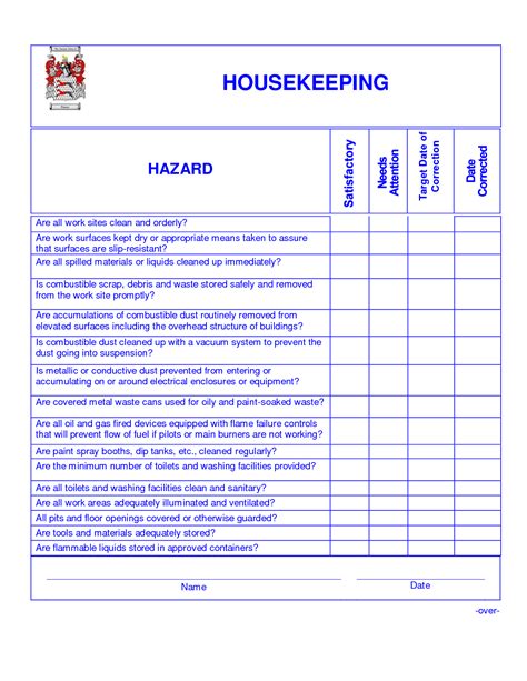 Housekeeping Checklist Template 5 Things You Probably Didnt Know About
