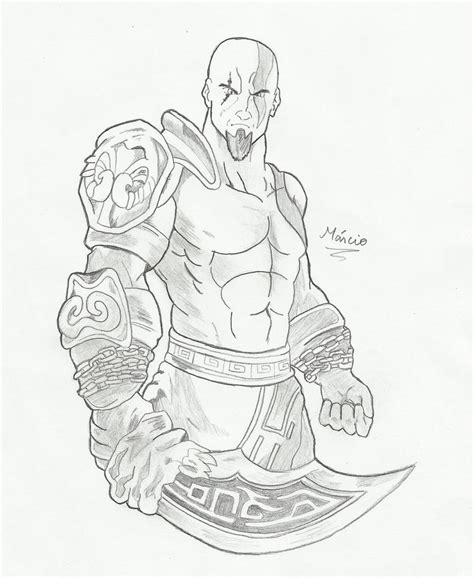 Kratos God Of War Coloring Pages Sketch Coloring Page