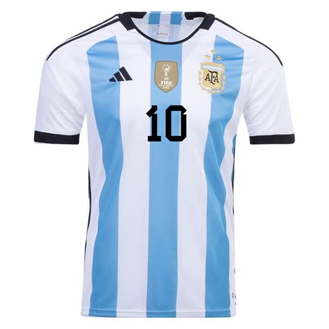 Adidas Herren Lionel Messi Argentinien Drei Sterne 2223 Heimtrikot