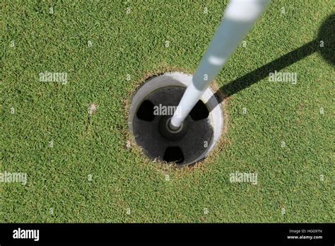 A Golf Putting Green Hole Stock Photo Alamy
