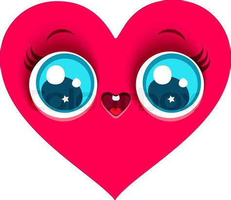 Vector Cartoon Of A Cute Heart In Stock Vector Colourbox
