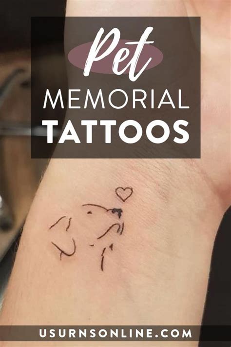A Dog With A Heart Tattoo On Its Wrist And The Words Pet Memorial