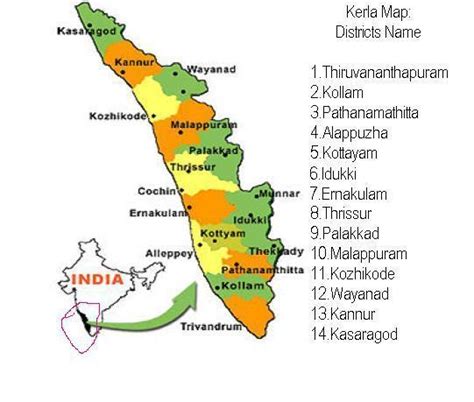 Kerala Psc Adda Facts About 5 Districts Of Kerala In Pdf Format
