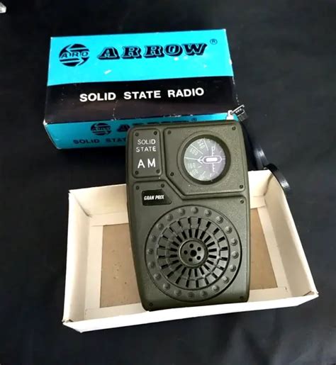 Vtg Arrow Aro Transistor Radio Am Model 2601 Solid State Radio Dark Green 3500 Picclick