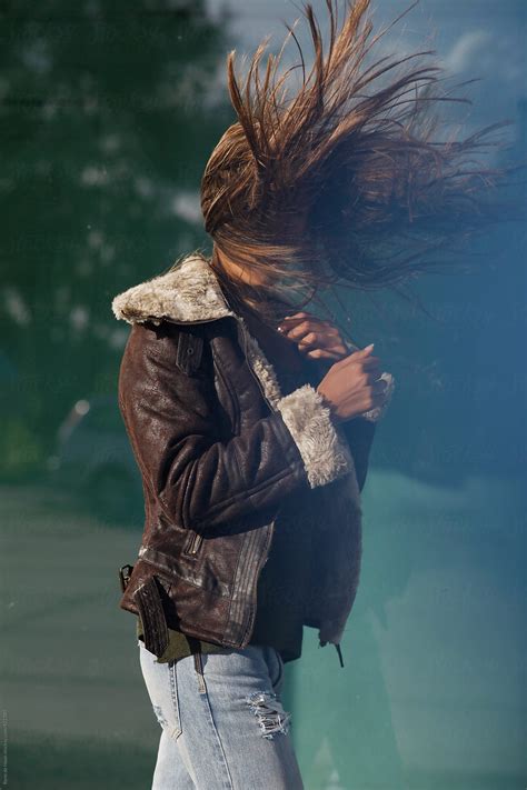 Girl Shaking Her Head By Rene De Haan Hair Stocksy United