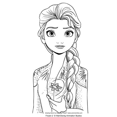 Kolorowanka kraina lodu obrazek do wydruku nr 24. Dibujo de Elsa de Frozen 2 para colorear
