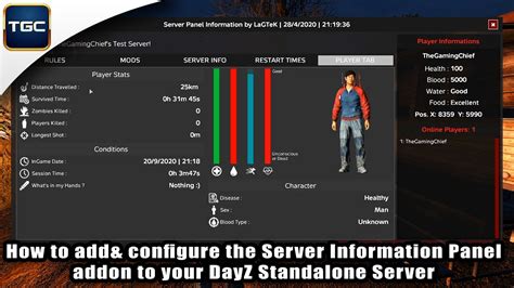 How To Add And Configure The Server Information Panel Addon To Your Dayz