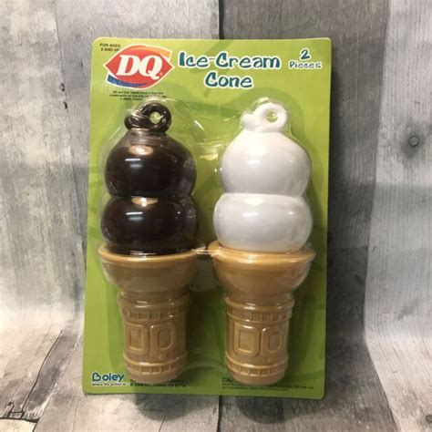 Dq Dairy Queen 2 Ice Cream Cones Chocolate Vanilla Boley Play Pretend Fake Food For Sale Online