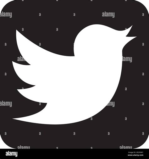 Twitter Logo Symbol Icon Over White Background Silhouette Design