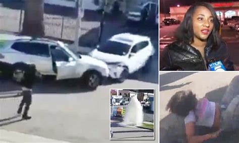 Woman In La Parking Lot Fight Repeatedly Rammed Other Vehicle In To Flee For Her Life Daily