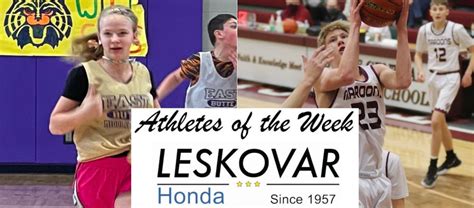 Izzy Dawson Kyle Holter Named Leskovar Athletes Of The Week The