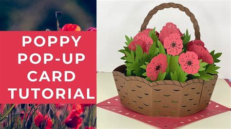 Cricut Design Space Poppy Basket Pop Up Card Youtube