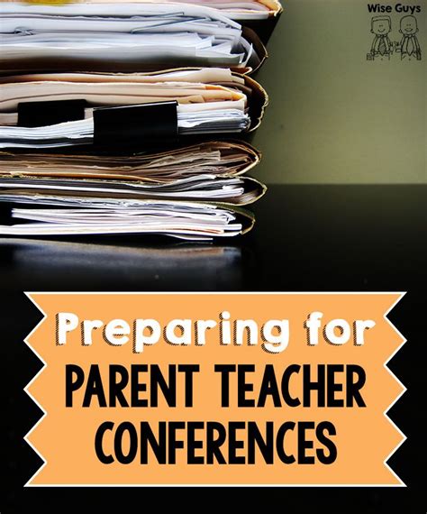 A Stack Of Papers With The Title Preparing For Parent Teacher Conferences