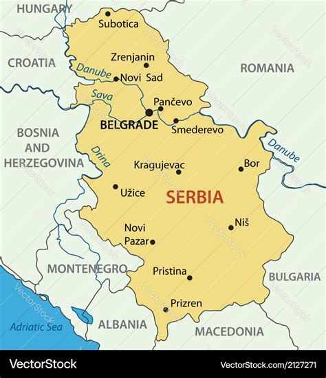 Serbia Political Map Illustrator Vector Eps Maps Eps Illustrator Map Sexiz Pix