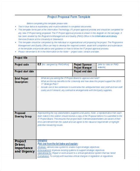 Some organizations allow students to propose work that is not on their official ideas page. 8+ IT Project Proposal Templates - Word, PDF, Apple Pages ...