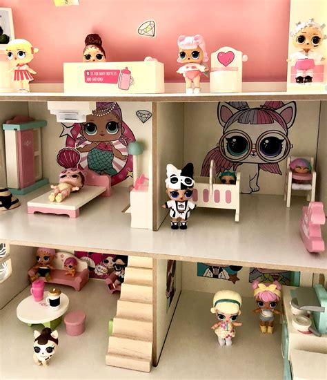 New Lol Surprise Doll House Made With Real Wood Children Ts Xmas