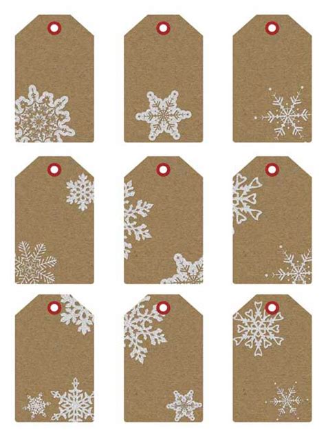 Printable Christmas Gift Tags Featuring Kraft Paper Texture My Xxx