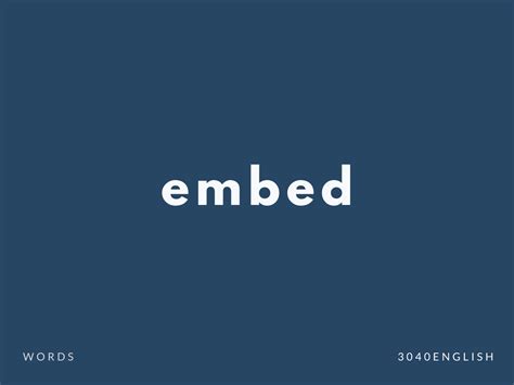 Embed の意味と簡単な使い方【音読用例文あり】