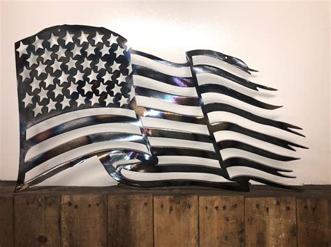 American Flag Metal Wall Art Décorsign Etsy