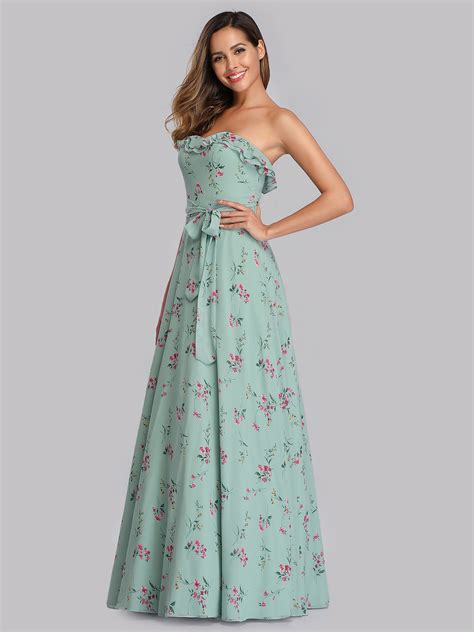 Ever Pretty Printed Bridesmaid Dress Maxi Floral Evening Party Ball