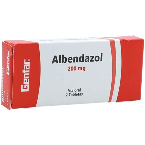 Albendazol 200mg 1cp Antiparásitos Intestinales
