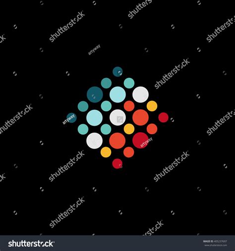 Abstract Isolated Colorful Logotype Cube Shape Stock Vector Royalty