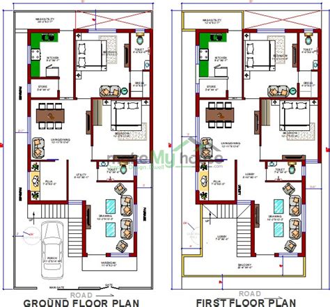 Buy 30x60 House Plan 30 By 60 Elevation Design Plot Area Naksha