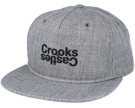 Oposite Snapback Grey Snapback - Crooks & Castles caps 