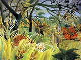 Tiger in a Tropical Storm (Surprised!), 1891 - Henri Rousseau - WikiArt.org