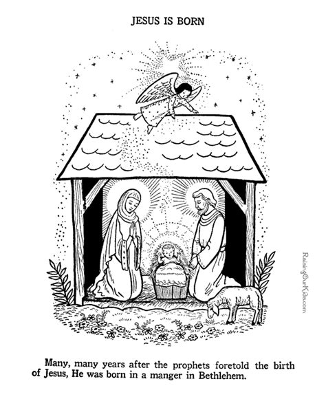 Baby Jesus Nativity Coloring Page To Print 045