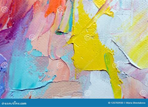 Fragment Multicolored Texture Painting Abstract Art Background Oil