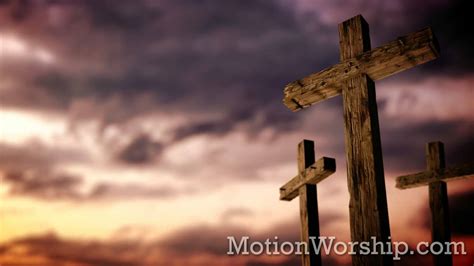 Rugged Cross Calvary Sunset Hd Looping Background By