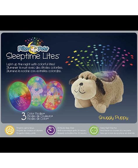 Pillow Pets Signature Snuggly Puppy Sleeptime Lite Plush Toy Macys