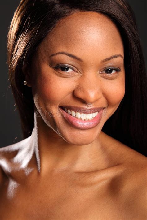 Big Happy Smile On Beautiful Black Woman Stock Photo Image Of